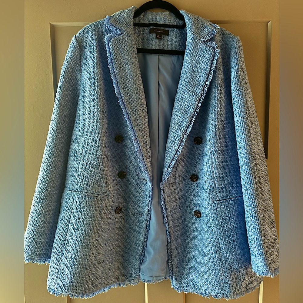 Ann Taylor Blue‎ Textured Blazer